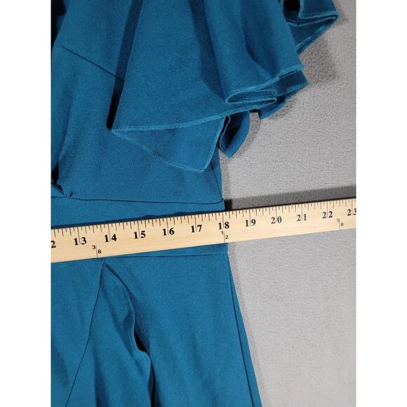 Formal Dress Womens Split V Neck Wrap Ruffle Evening Party Cocktail Dress 2XL - Picture 6 of 8